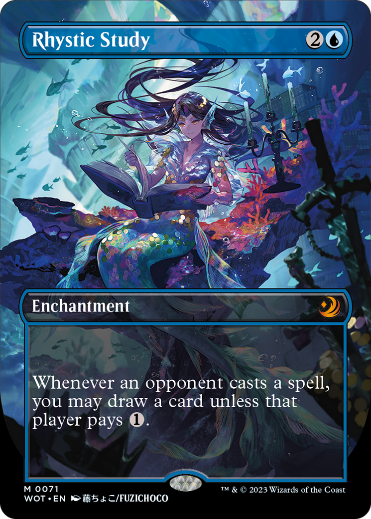 Rhystic Study (Anime Borderless) [Wilds of Eldraine: Enchanting Tales] - Magic: The Gathering - Card Brawlers | Quebec | Canada |