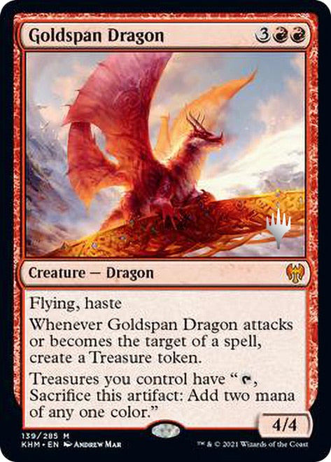 Goldspan Dragon (Promo Pack) [Kaldheim Promos] - Magic: The Gathering - Card Brawlers | Quebec | Canada |