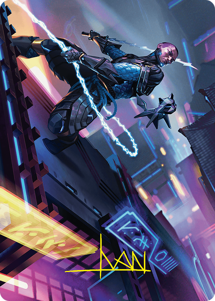 Kaito, Cunning Infiltrator Art Card (51/54) (Gold-Stamped Signature) [Foundations Art Series] - Magic: The Gathering - Card Brawlers | Quebec | Canada |