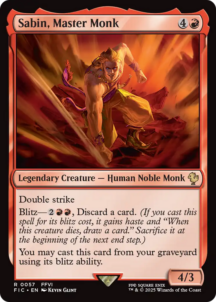 Sabin, Master Monk [FINAL FANTASY Commander] - Magic: The Gathering - Card Brawlers | Quebec | Canada |