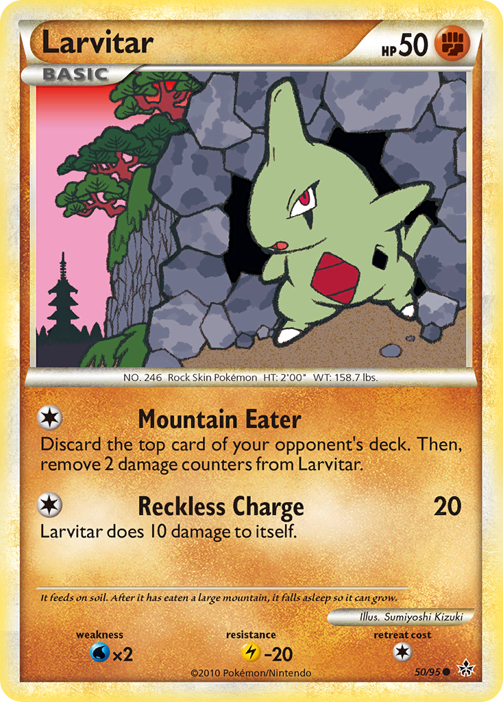 Larvitar (50/95) [HeartGold & SoulSilver: Unleashed] - Pokémon - Card Brawlers | Quebec | Canada |