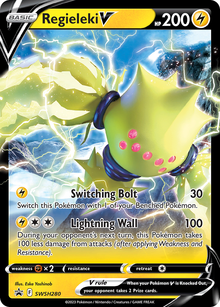 Regieleki V (SWSH280) (Jumbo Card) [Sword & Shield: Black Star Promos] - Pokémon - Card Brawlers | Quebec | Canada |