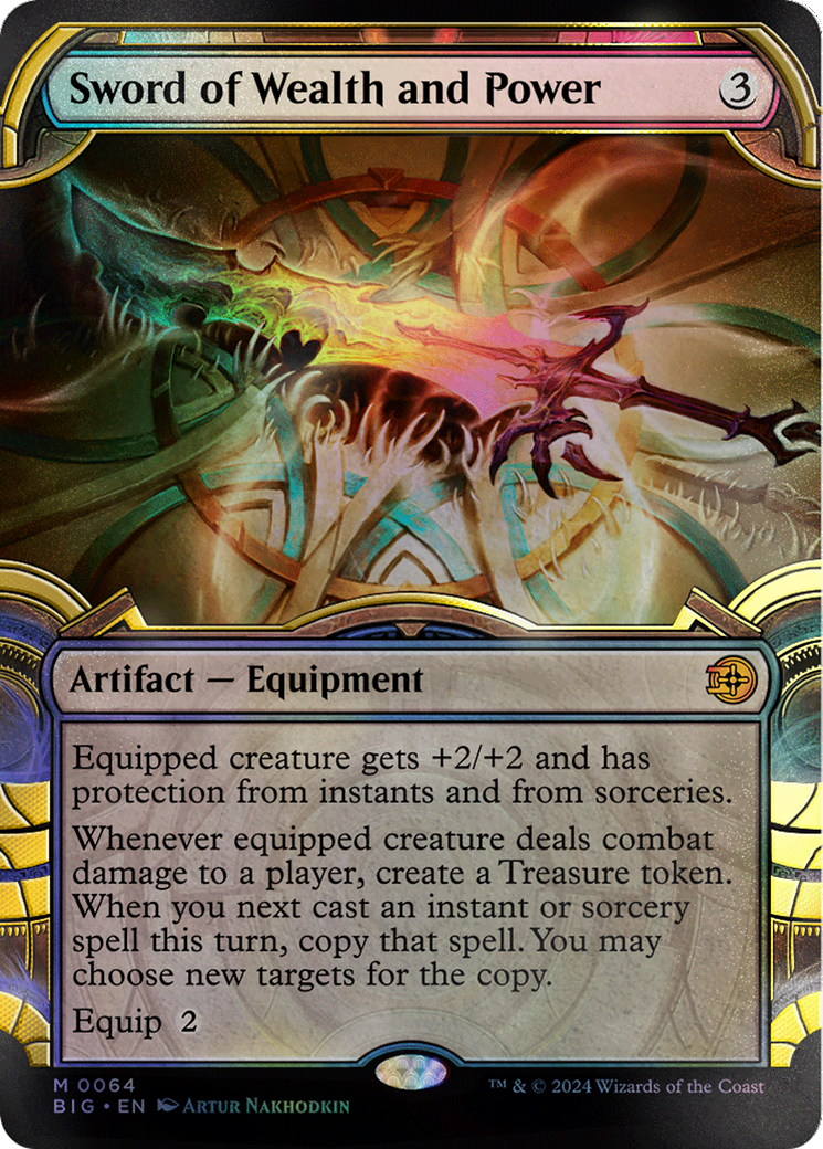 Sword of Wealth and Power (Showcase) (Raised Foil) [Outlaws of Thunder Junction: The Big Score] - Magic: The Gathering - Card Brawlers | Quebec | Canada |