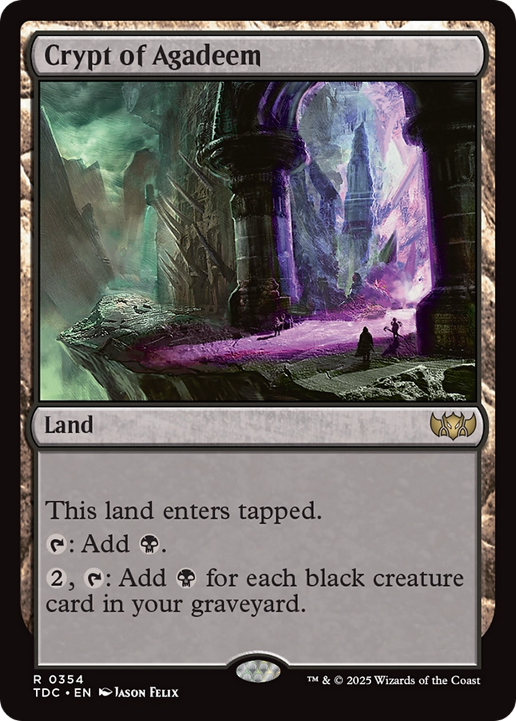 Crypt of Agadeem [Tarkir: Dragonstorm Commander] - Magic: The Gathering - Card Brawlers | Quebec | Canada |