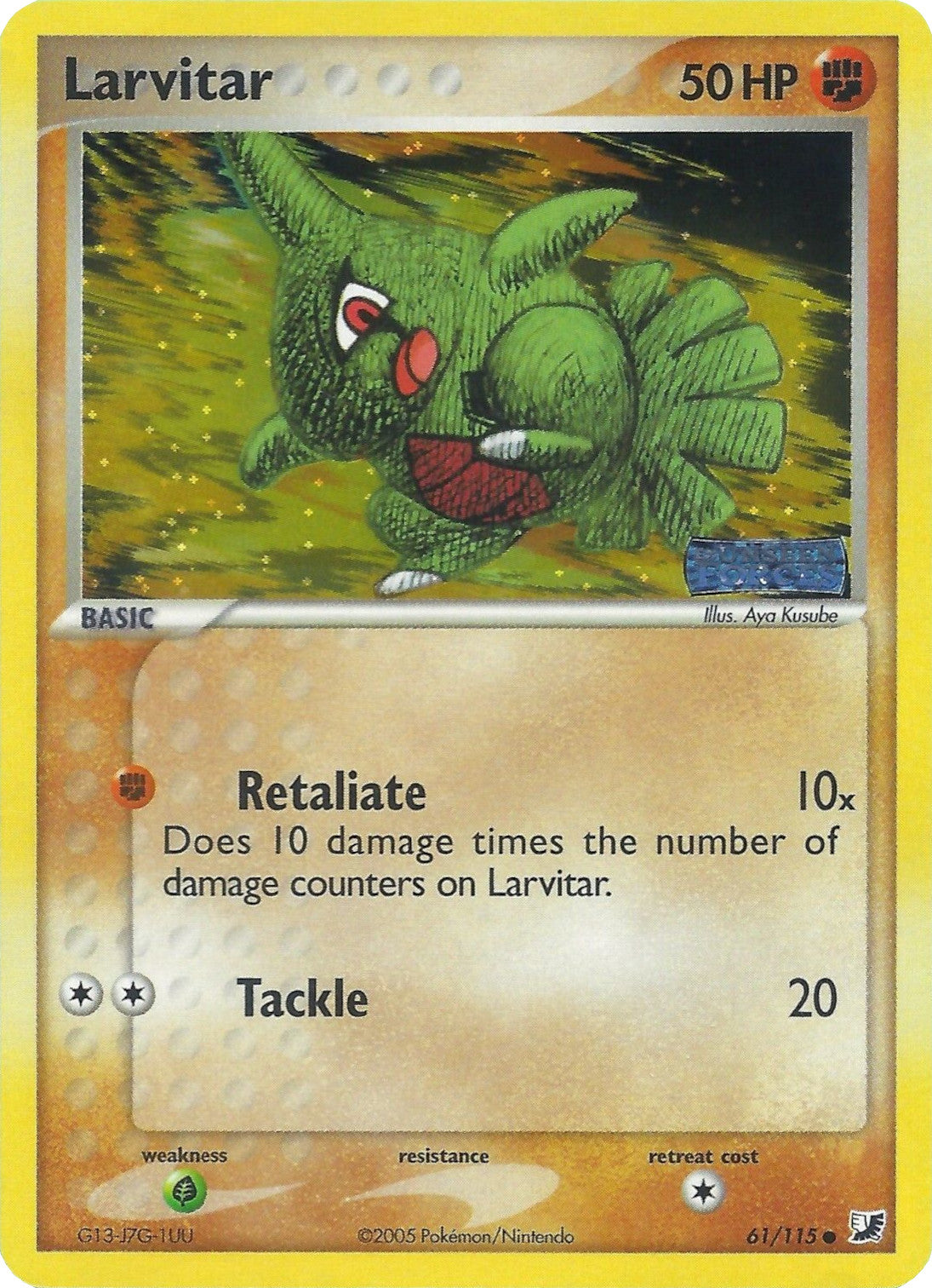 Larvitar (61/115) (Stamped) [EX: Unseen Forces] - Pokémon - Card Brawlers | Quebec | Canada |