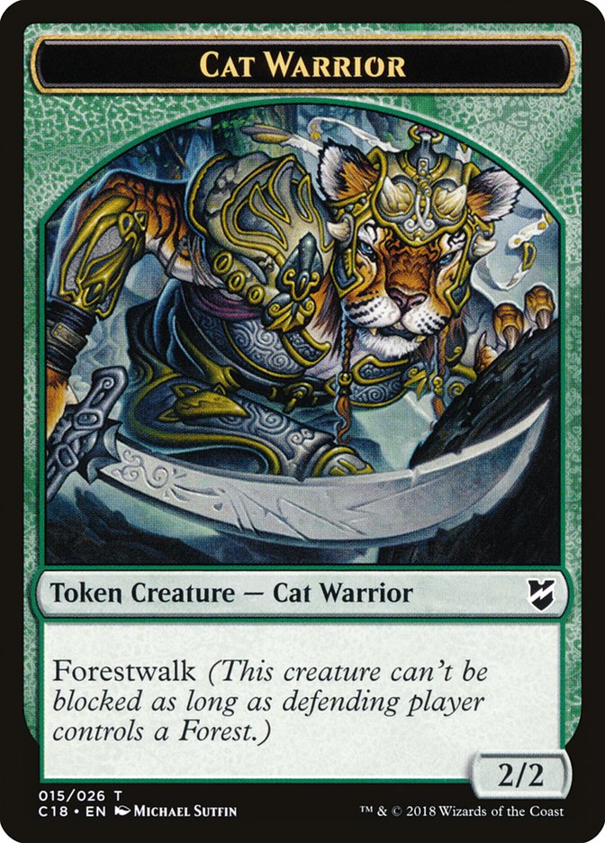 Cat Warrior Token [Commander 2018 Tokens] - Magic: The Gathering - Card Brawlers | Quebec | Canada |