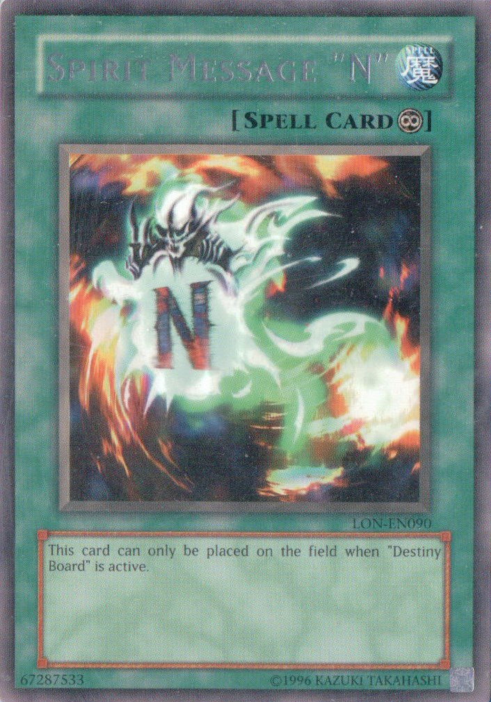 Spirit Message "N" [LON-EN090] Rare - Yu-Gi-Oh! - Card Brawlers | Quebec | Canada |