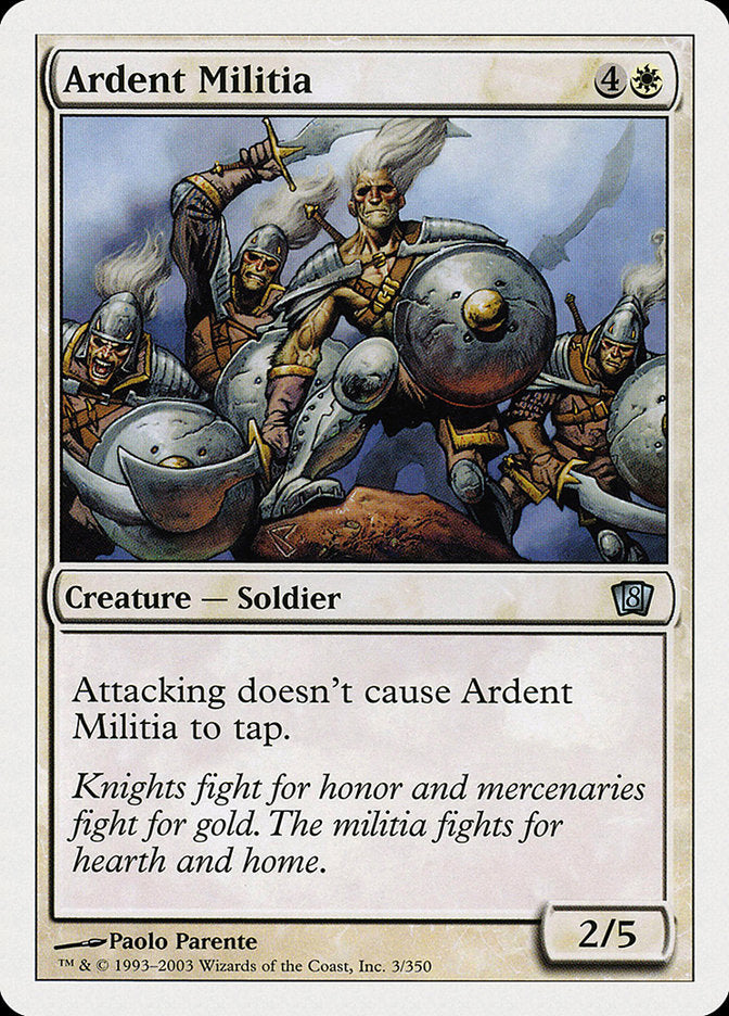 Ardent Militia [Eighth Edition] - Magic: The Gathering - Card Brawlers | Quebec | Canada |