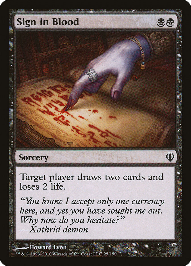 Sign in Blood [Archenemy] - Magic: The Gathering - Card Brawlers | Quebec | Canada |