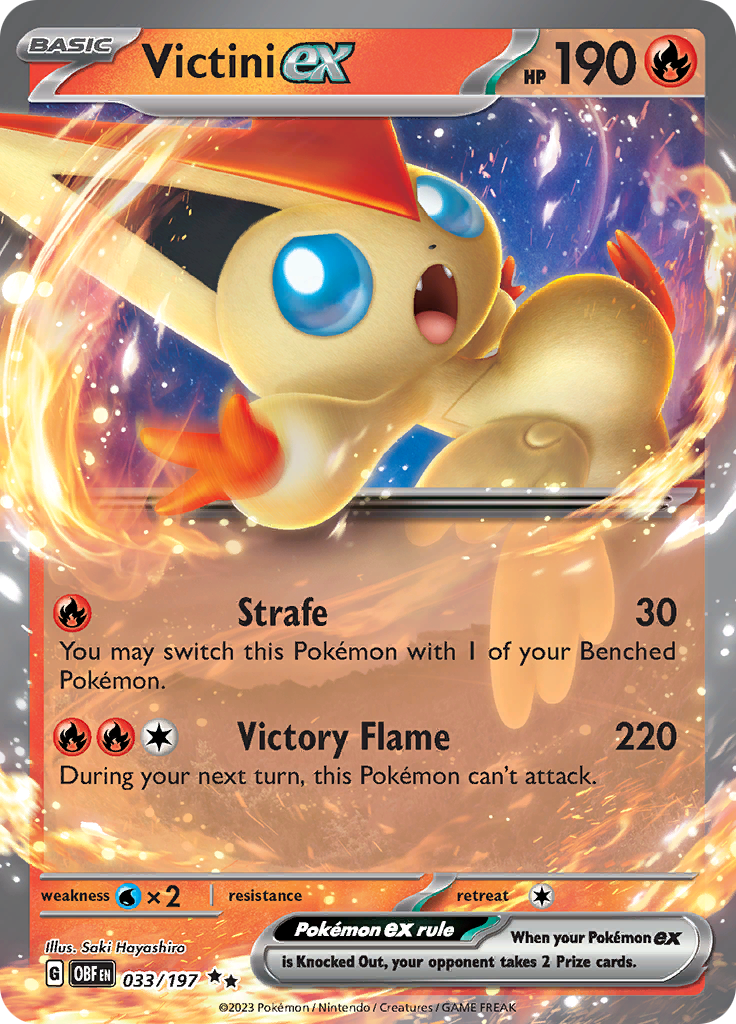 Victini ex (033/197) [Scarlet & Violet: Obsidian Flames] - Pokémon - Card Brawlers | Quebec | Canada |