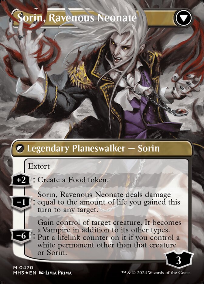 Sorin of House Markov // Sorin, Ravenous Neonate (Borderless) (Textured Foil) [Modern Horizons 3] - Magic: The Gathering - Card Brawlers | Quebec | Canada |