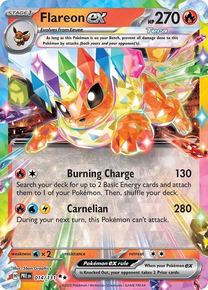 Flareon ex (014/131) [Scarlet & Violet: Prismatic Evolutions] - Pokémon - Card Brawlers | Quebec | Canada |
