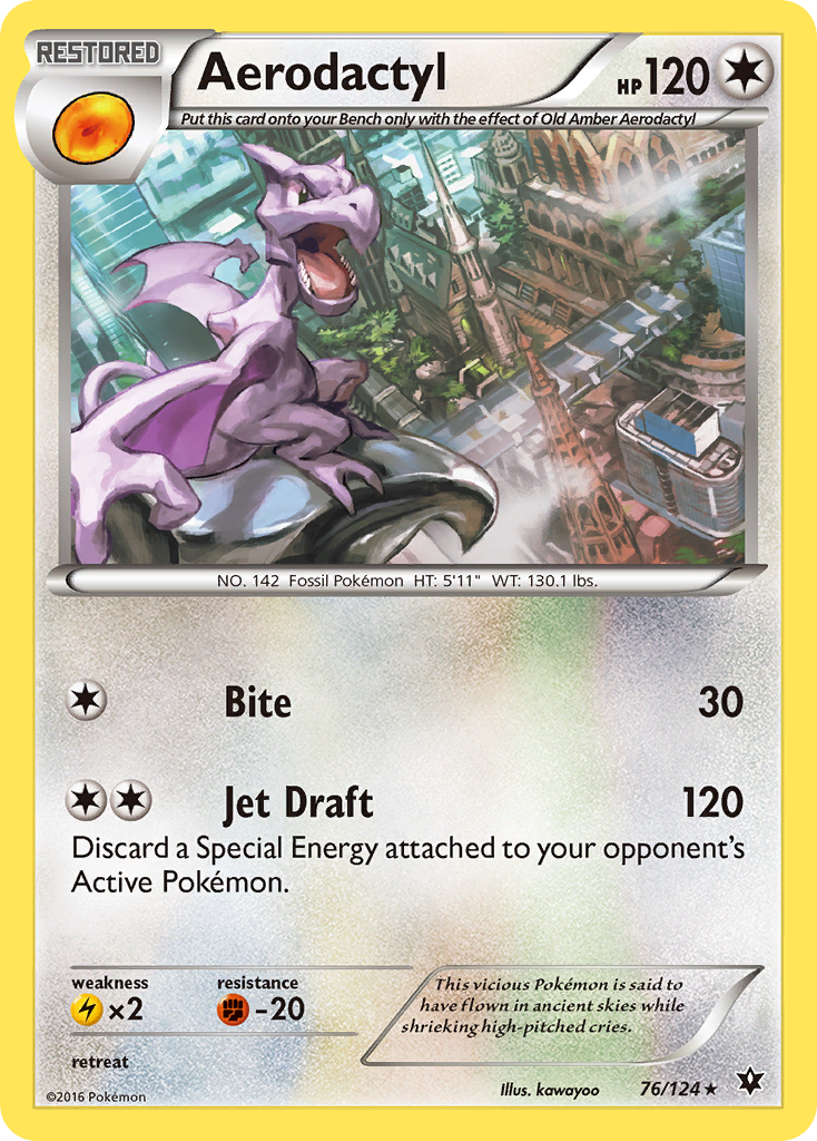 Aerodactyl (76/124) [XY: Fates Collide] - Pokémon - Card Brawlers | Quebec | Canada |