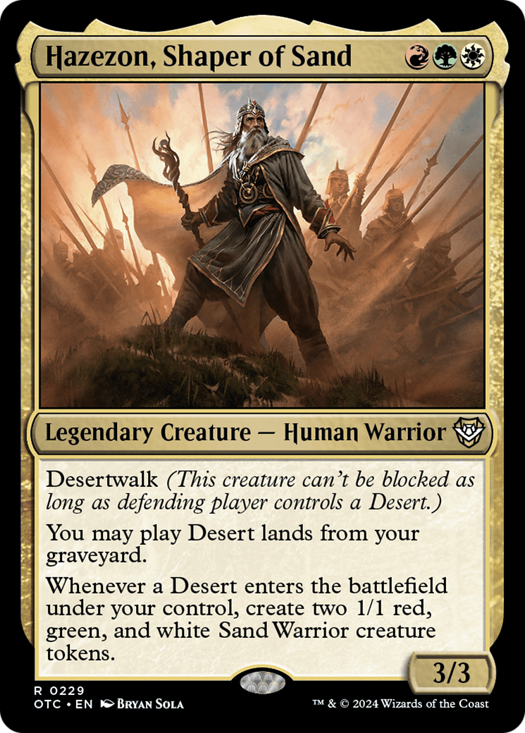 Hazezon, Shaper of Sand [Outlaws of Thunder Junction Commander] - Magic: The Gathering - Card Brawlers | Quebec | Canada |