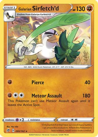Galarian Sirfetch'd (095/192) (Theme Deck Exclusive) [Sword & Shield: Rebel Clash] - Pokémon - Card Brawlers | Quebec | Canada |