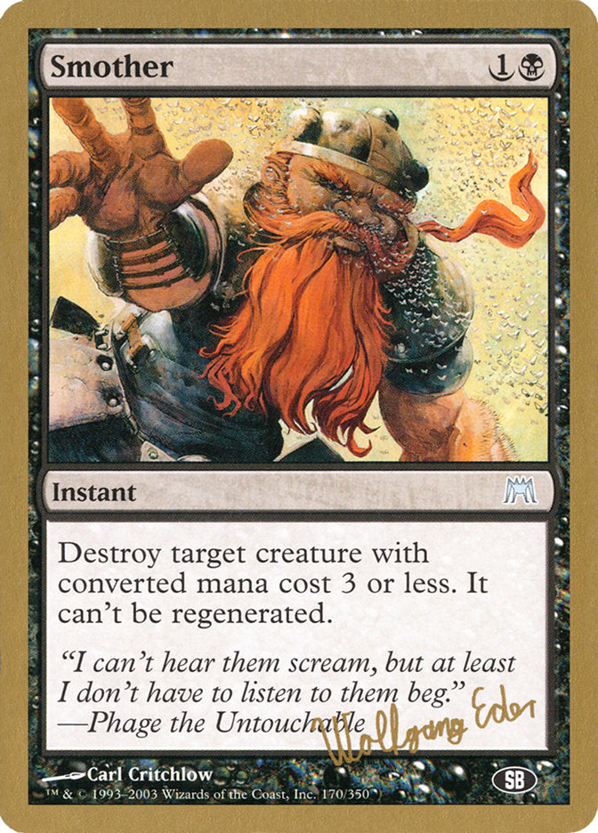 Smother (Wolfgang Eder) (SB) [World Championship Decks 2003] - Magic: The Gathering - Card Brawlers | Quebec | Canada |