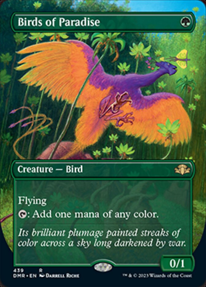 Birds of Paradise (Borderless Alternate Art) [Dominaria Remastered] - Magic: The Gathering - Card Brawlers | Quebec | Canada |