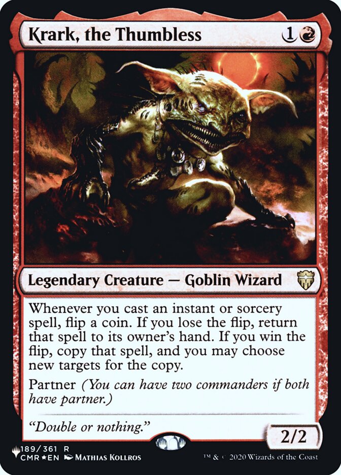 Krark, the Thumbless [Secret Lair: Heads I Win, Tails You Lose] - Magic: The Gathering - Card Brawlers | Quebec | Canada |