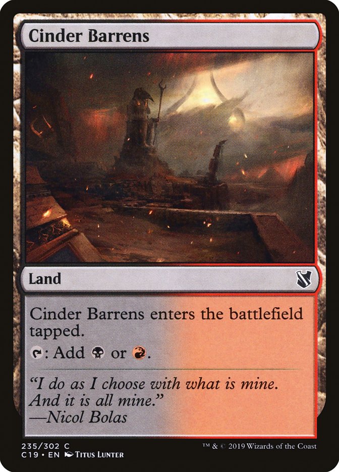 Cinder Barrens [Commander 2019] - Magic: The Gathering - Card Brawlers | Quebec | Canada |