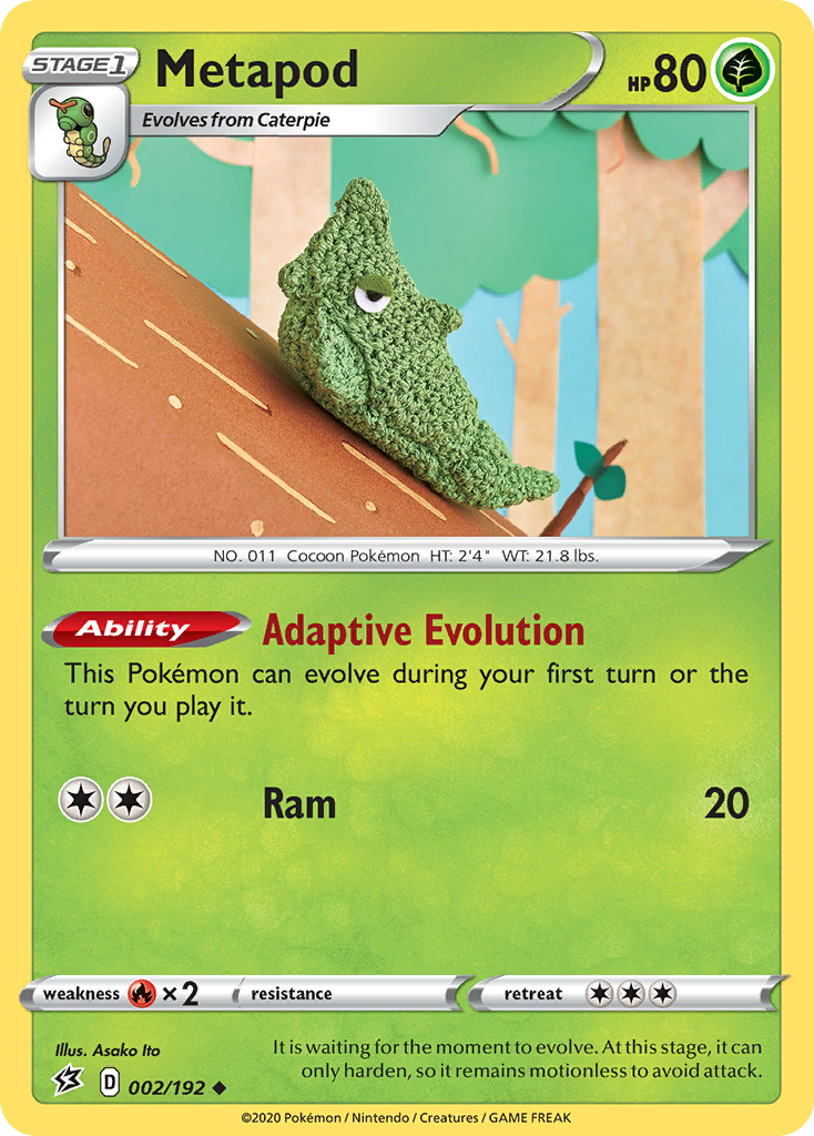 Metapod (002/192) [Sword & Shield: Rebel Clash] - Pokémon - Card Brawlers | Quebec | Canada |