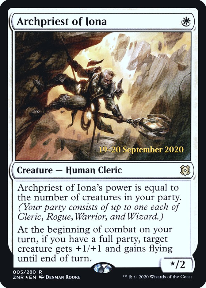 Archpriest of Iona [Zendikar Rising Prerelease Promos] - Magic: The Gathering - Card Brawlers | Quebec | Canada |
