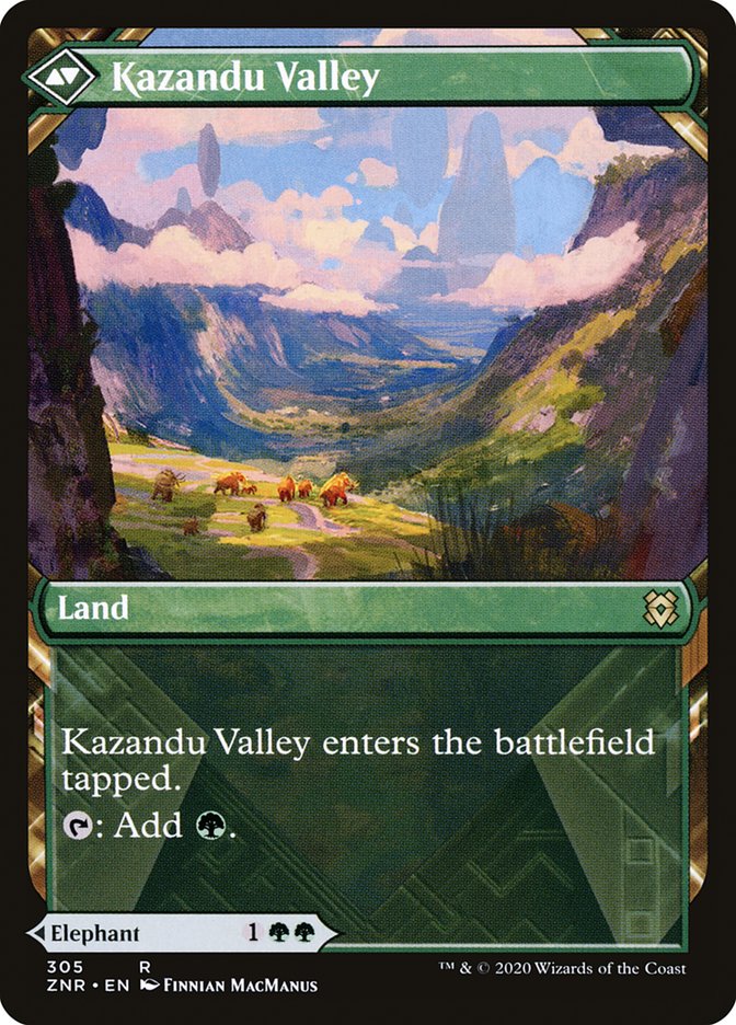 Kazandu Mammoth // Kazandu Valley (Showcase) [Zendikar Rising] - Magic: The Gathering - Card Brawlers | Quebec | Canada |