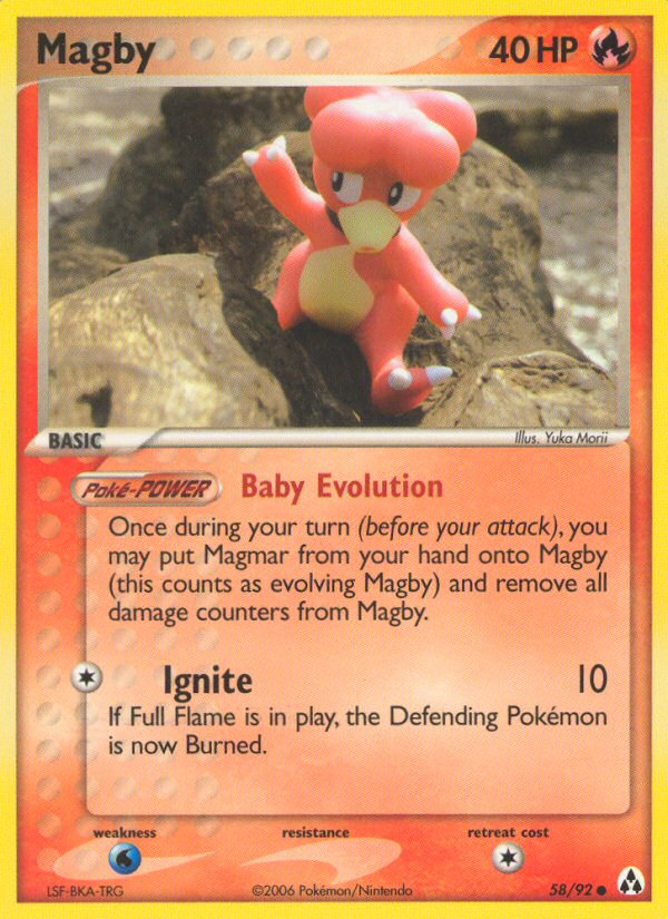 Magby (58/92) [EX: Legend Maker] - Pokémon - Card Brawlers | Quebec | Canada |