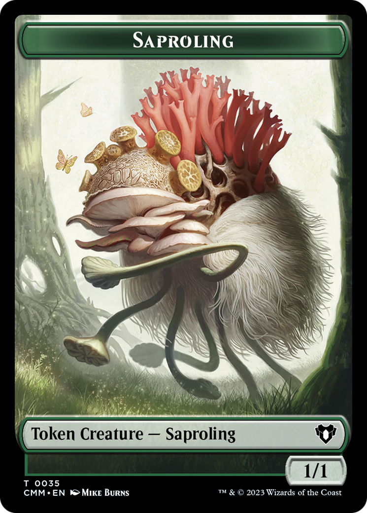 Saproling // Dragon (0021) Double-Sided Token [Commander Masters Tokens] - Magic: The Gathering - Card Brawlers | Quebec | Canada |
