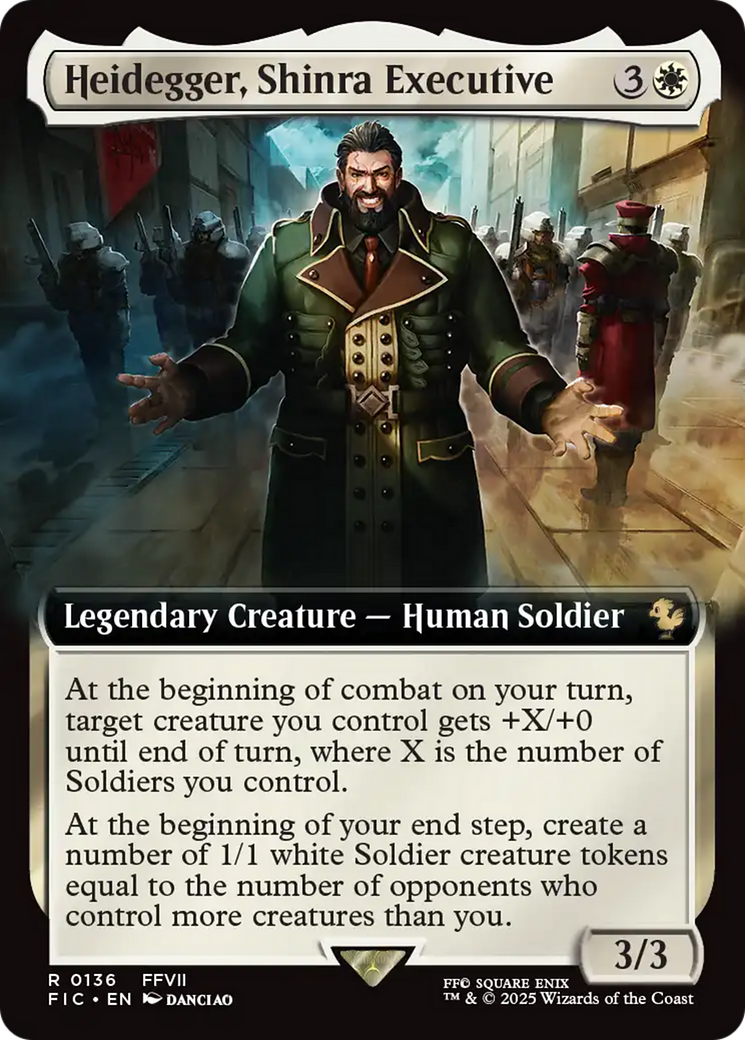 Heidegger, Shinra Executive (Extended Art) [FINAL FANTASY Commander] - Magic: The Gathering - Card Brawlers | Quebec | Canada |