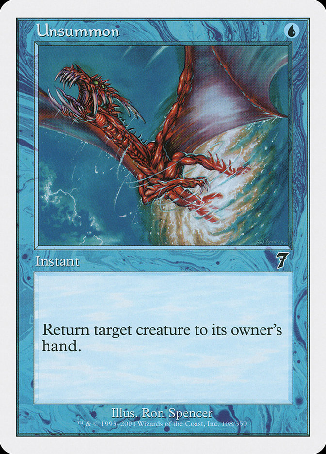 Unsummon [Seventh Edition] - Magic: The Gathering - Card Brawlers | Quebec | Canada |