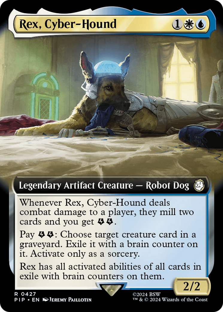 Rex, Cyber-Hound (Extended Art) [Fallout] - Magic: The Gathering - Card Brawlers | Quebec | Canada |