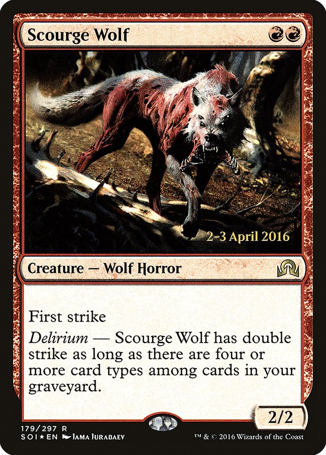 Scourge Wolf [Shadows over Innistrad Prerelease Promos] - Magic: The Gathering - Card Brawlers | Quebec | Canada |