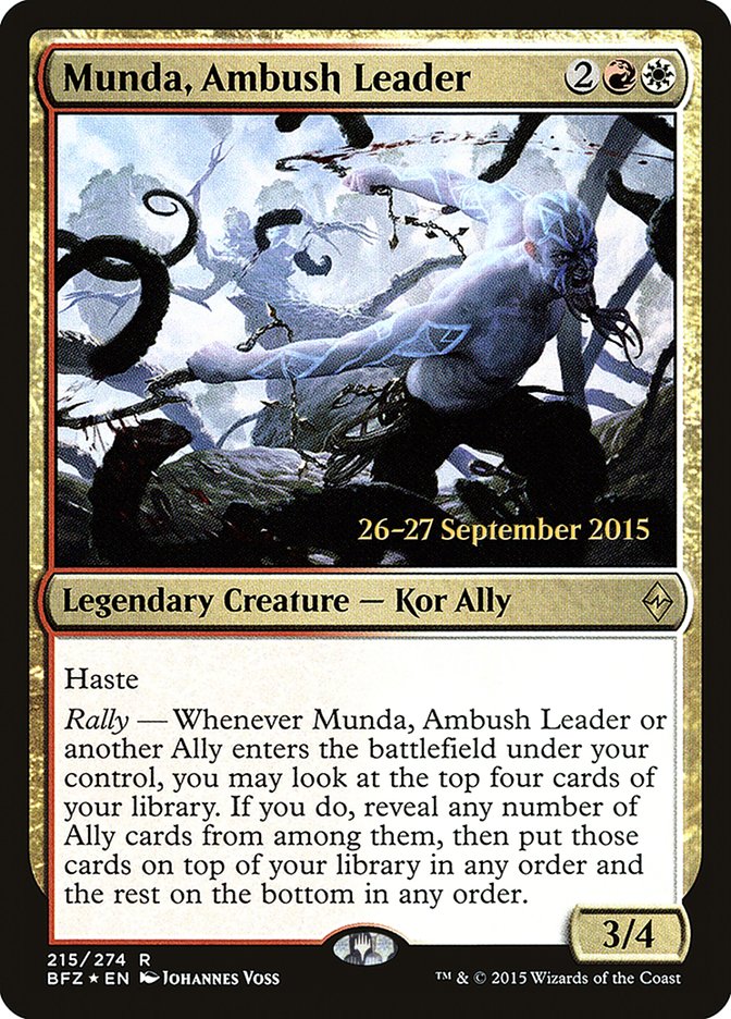 Munda, Ambush Leader [Battle for Zendikar Prerelease Promos] - Magic: The Gathering - Card Brawlers | Quebec | Canada |