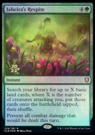 Jaheira's Respite [Commander Legends: Battle for Baldur's Gate Prerelease Promos] - Magic: The Gathering - Card Brawlers | Quebec | Canada |