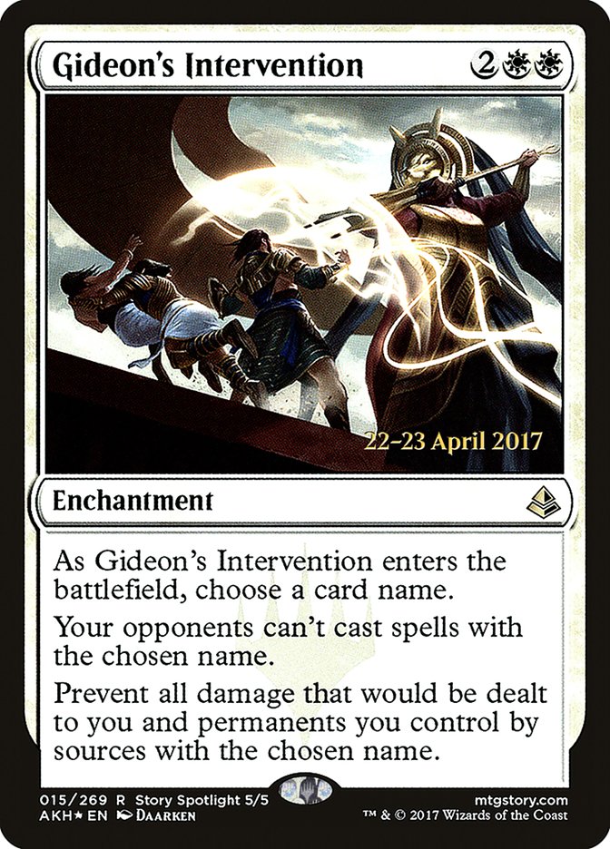 Gideon's Intervention [Amonkhet Prerelease Promos] - Magic: The Gathering - Card Brawlers | Quebec | Canada |