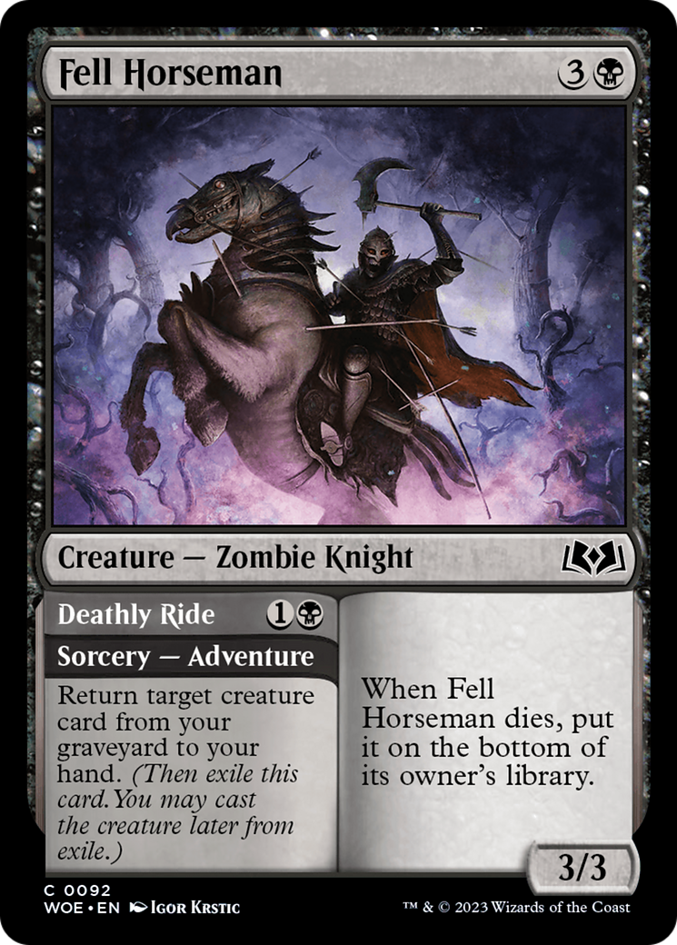 Fell Horseman // Deathly Ride [Wilds of Eldraine] - Magic: The Gathering - Card Brawlers | Quebec | Canada |