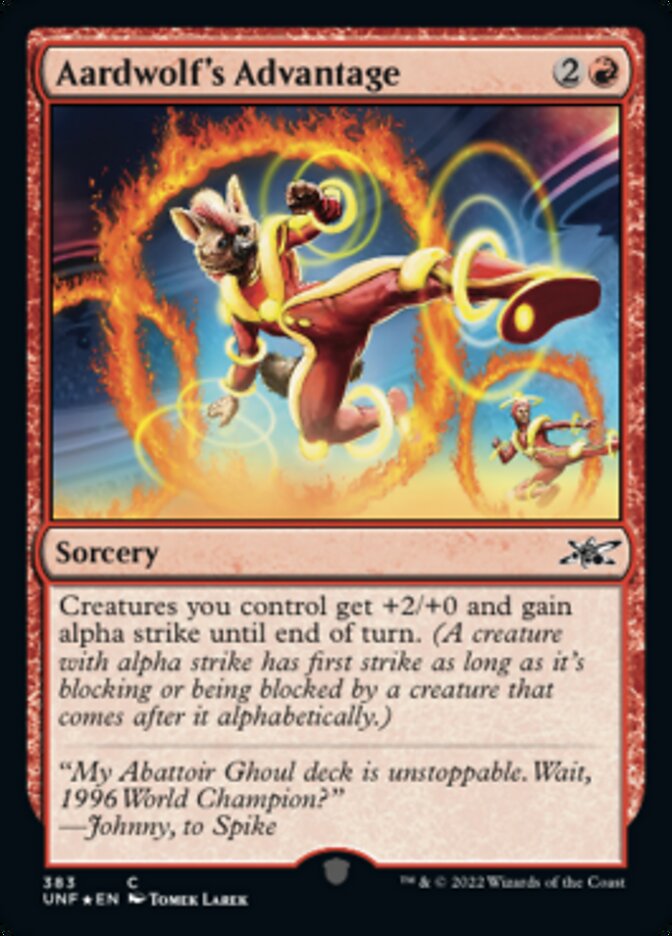 Aardwolf's Advantage (Galaxy Foil) [Unfinity] - Magic: The Gathering - Card Brawlers | Quebec | Canada |