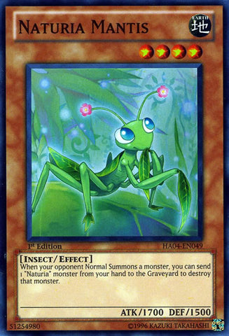 Naturia Mantis [HA04-EN049] Super Rare - Yu-Gi-Oh! - Card Brawlers | Quebec | Canada |
