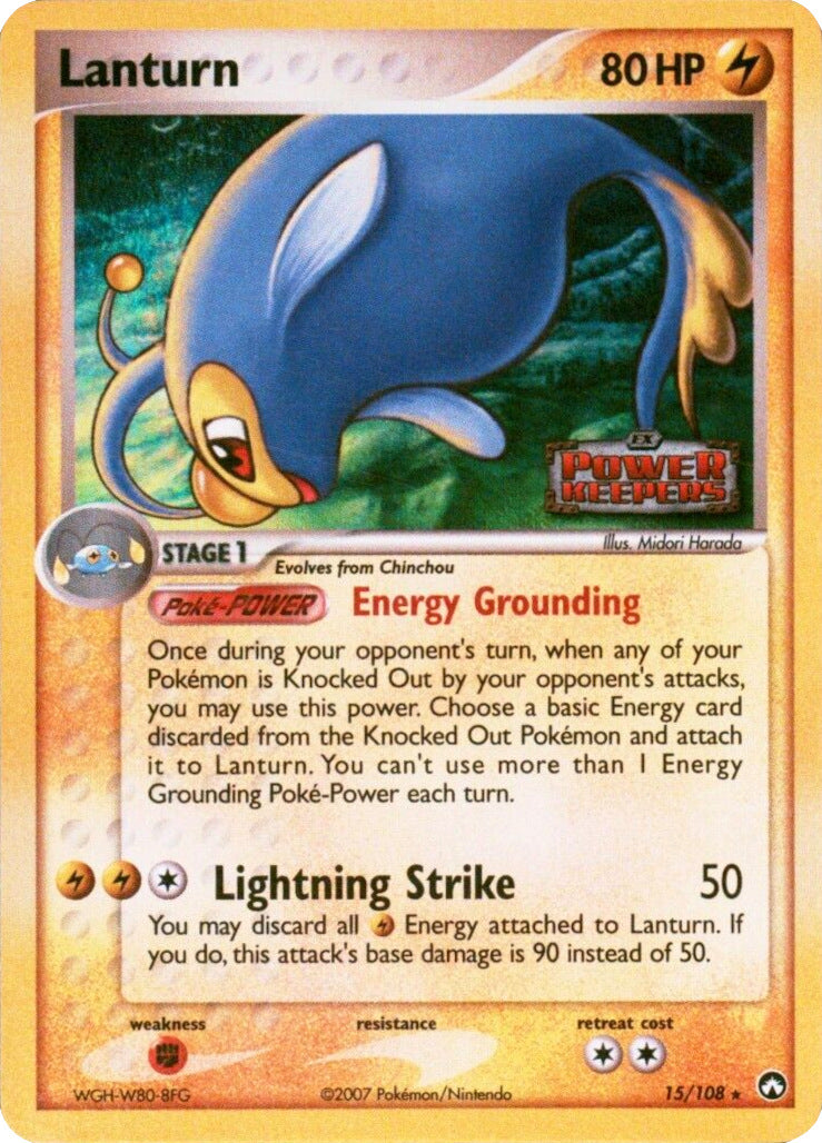 Lanturn (15/108) (Stamped) [EX: Power Keepers] - Pokémon - Card Brawlers | Quebec | Canada |