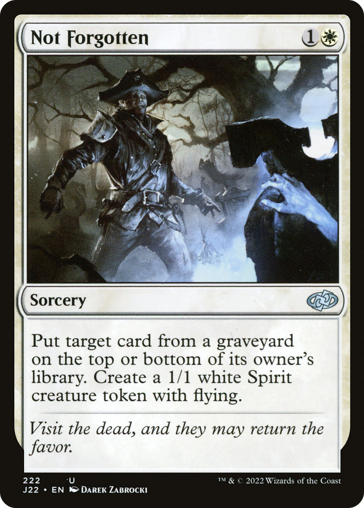 Not Forgotten [Jumpstart 2022] - Magic: The Gathering - Card Brawlers | Quebec | Canada |