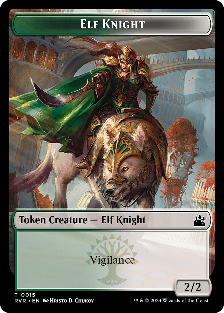 Elf Knight // Emblem - Domri Rade Double-Sided Token [Ravnica Remastered Tokens] - Magic: The Gathering - Card Brawlers | Quebec | Canada |