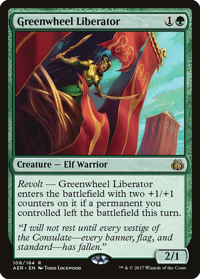 Greenwheel Liberator [Aether Revolt] - Magic: The Gathering - Card Brawlers | Quebec | Canada |