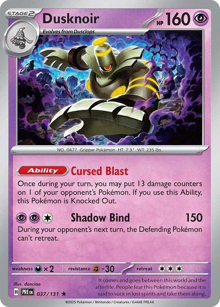 Dusknoir (037/131) [Scarlet & Violet: Prismatic Evolutions] - Pokémon - Card Brawlers | Quebec | Canada |
