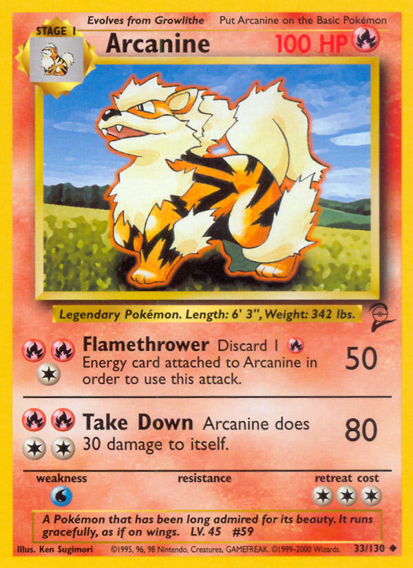 Arcanine (33/130) [Base Set 2] - Pokémon - Card Brawlers | Quebec | Canada |