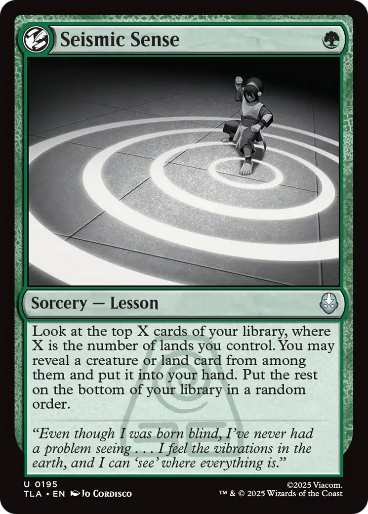 Seismic Sense [Avatar: The Last Airbender] - Magic: The Gathering - Card Brawlers | Quebec | Canada |