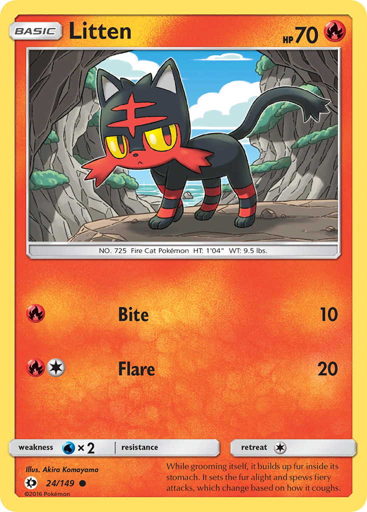 Litten (24/149) [Sun & Moon: Base Set] - Pokémon - Card Brawlers | Quebec | Canada |