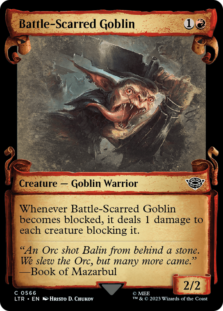 Battle-Scarred Goblin [The Lord of the Rings: Tales of Middle-Earth Showcase Scrolls] - Magic: The Gathering - Card Brawlers | Quebec | Canada |