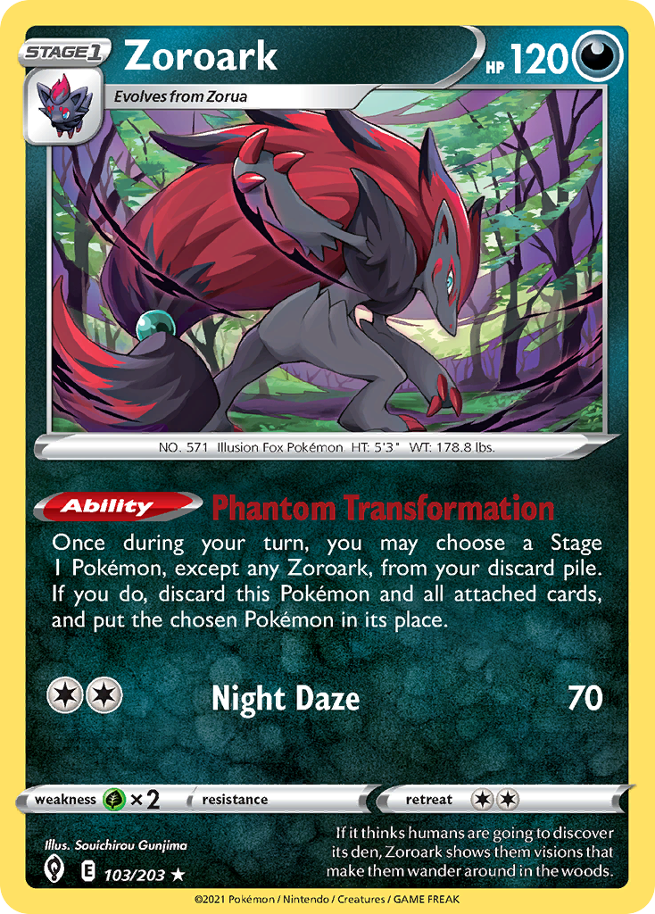 Zoroark (103/203) (Theme Deck Exclusive) [Sword & Shield: Evolving Skies] - Pokémon - Card Brawlers | Quebec | Canada |