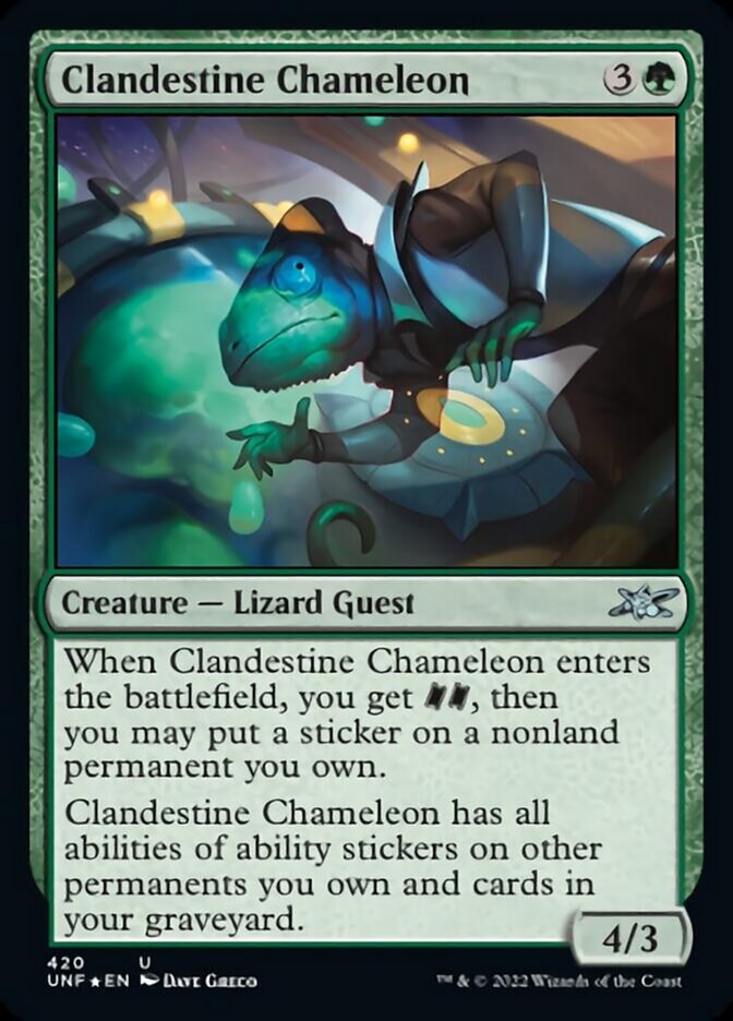 Clandestine Chameleon (Galaxy Foil) [Unfinity] - Magic: The Gathering - Card Brawlers | Quebec | Canada |