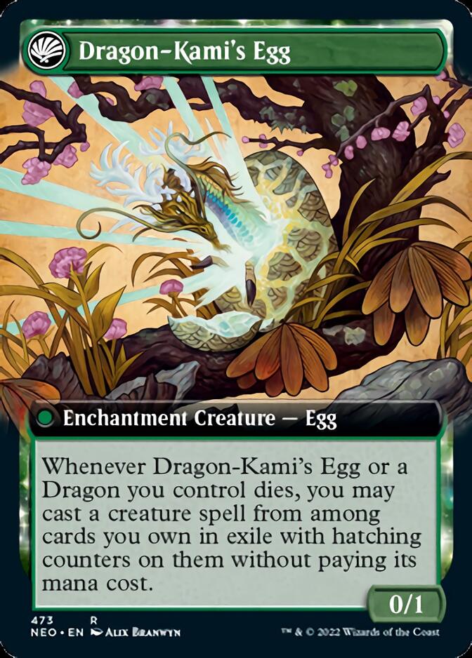 The Dragon-Kami Reborn // Dragon-Kami's Egg (Extended Art) [Kamigawa: Neon Dynasty] - Magic: The Gathering - Card Brawlers | Quebec | Canada |